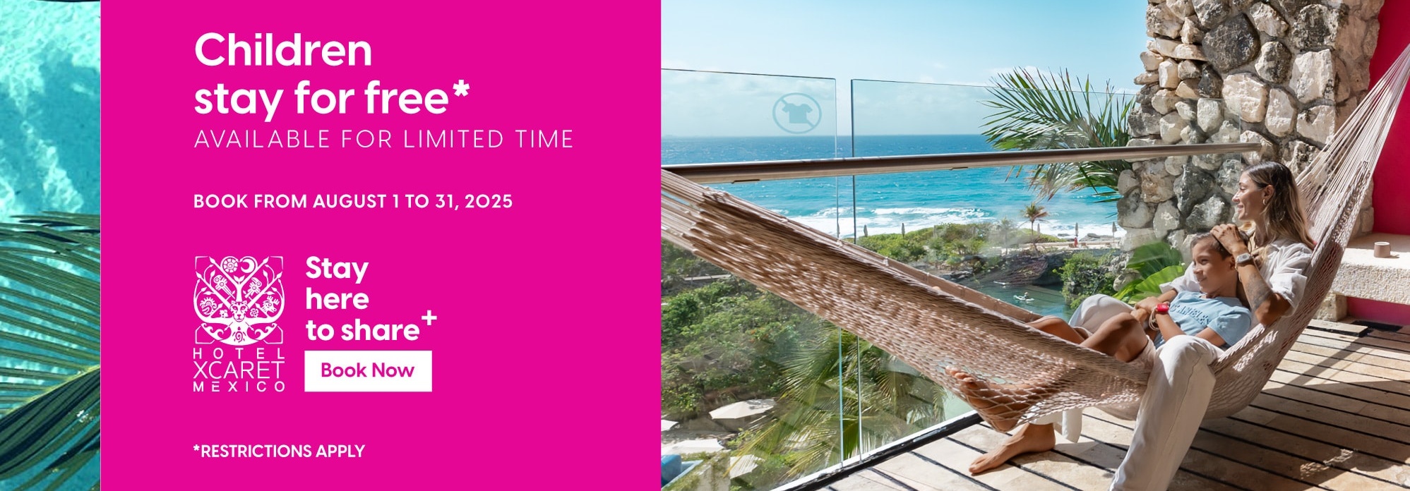 Hoteles Xcaret resort advertisement